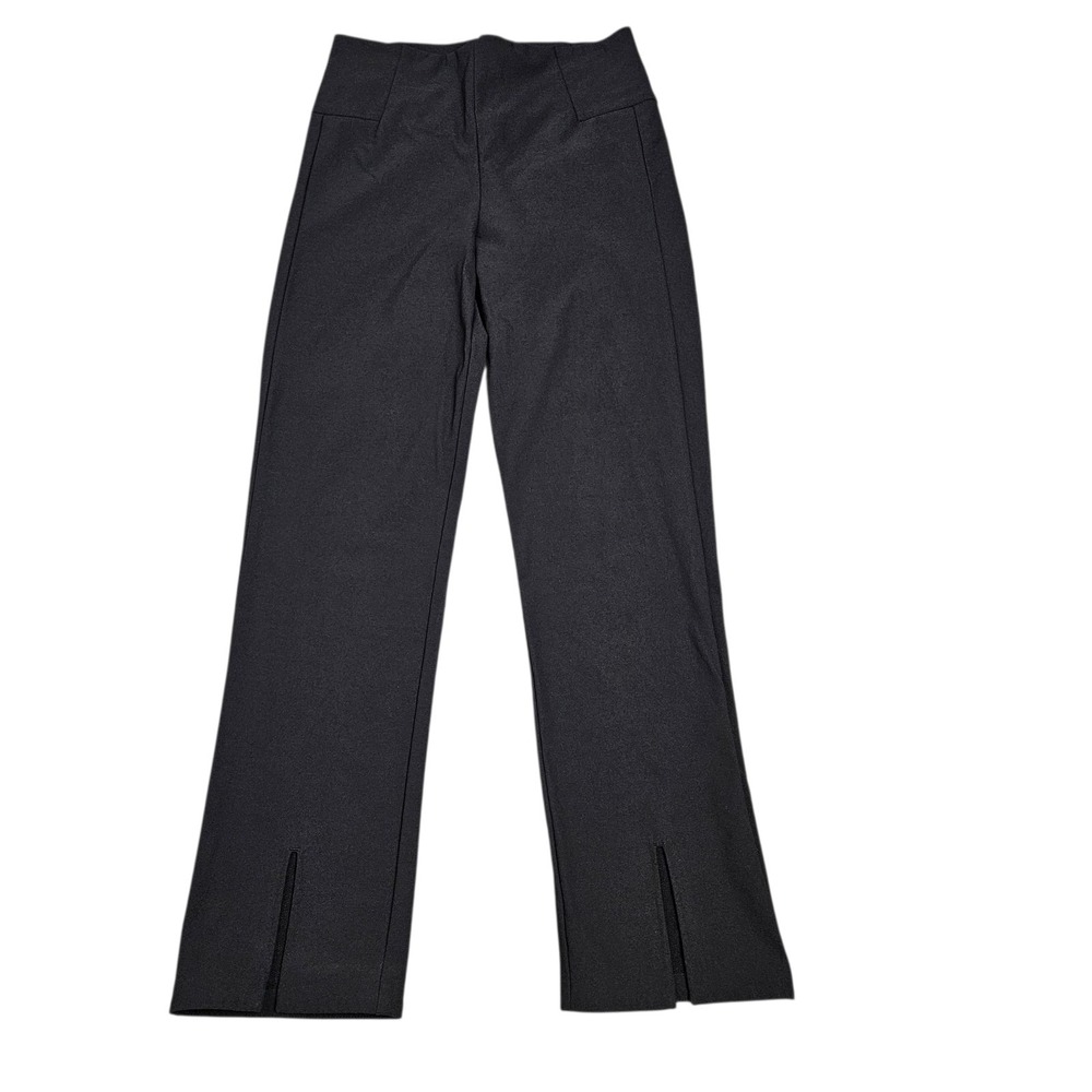 Athleta Wander Slim Sz 2 Womens Black Ankle Pants Straight Stretch Slit Comfort